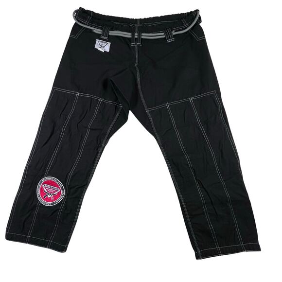 Extreme Martial Arts Jiu Jitsu Pants Rip Stop Black Unisex Drawstring Size A1 - Picture 1 of 7
